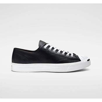 Converse Jack Purcell Kožené Cierne - Damske Nízké Tenisky